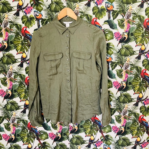 New Natural Linen H&M shirt. Size 2 - Picture 3 of 11